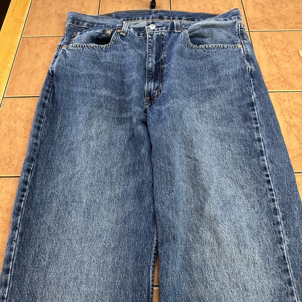 Levi's 565 Jeans Mens Sz 36 x 34 Blue Relaxed Fit Straight Denim Dark Wash - Picture 2 of 11